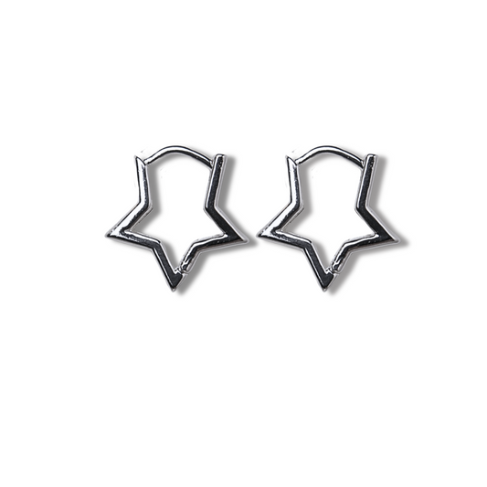 STAR HOOPS SILVER