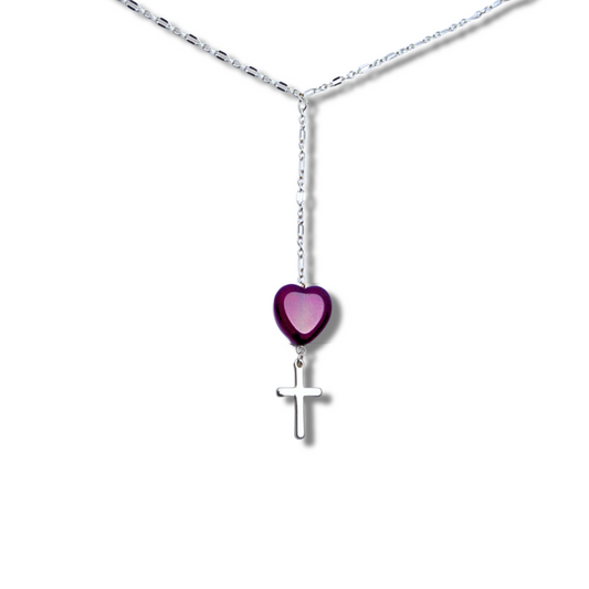 RUBY ROSARY SILVER